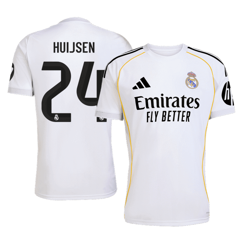 HUIJSEN #24 Real Madrid Home Soccer Jersey 2025/26