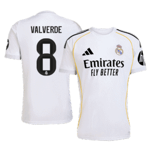 VALVERDE #8 Real Madrid Home Soccer Jersey 2025/26