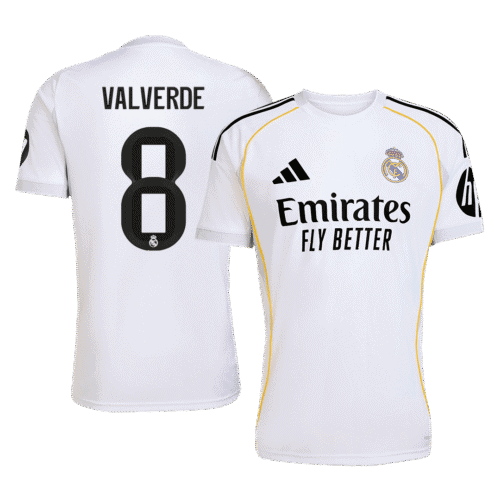 VALVERDE #8 Real Madrid Home Soccer Jersey 2025/26
