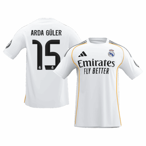 636524_1 Real Madrid ARDA GÜLER #15 Home Soccer Jersey 2025/26