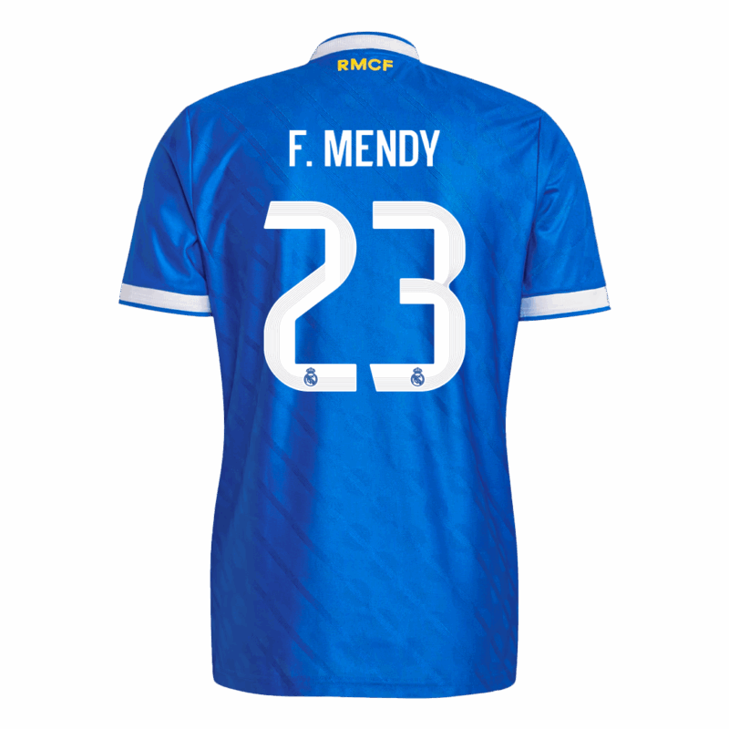 611440_3 F. MENDY #23 Authentic Real Madrid Third Away Soccer Jersey 2025/26 Blue