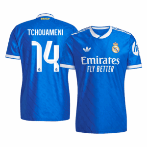 TCHOUAMENI #14 Authentic Real Madrid Third Away Soccer Jersey 2025/26 Blue