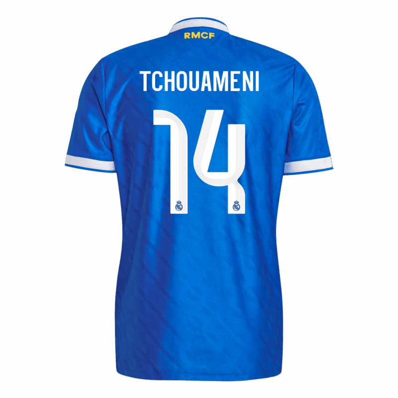 TCHOUAMENI #14 Authentic Real Madrid Third Away Soccer Jersey 2025/26 Blue