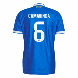 CAMAVINGA #6 Authentic Real Madrid Third Away Soccer Jersey 2025/26 Blue