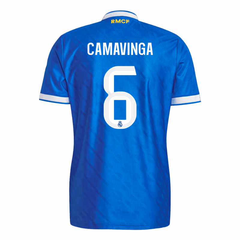 CAMAVINGA #6 Authentic Real Madrid Third Away Soccer Jersey 2025/26 Blue