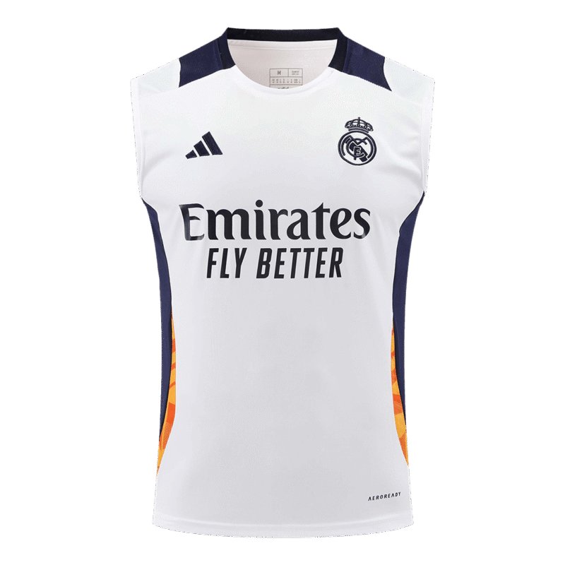 Real Madrid Pre-Match Sleeveless Top 2024/25 White
