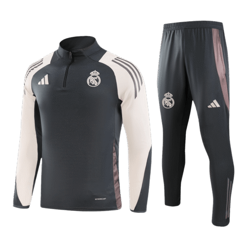 Real Madrid 1/4 Zip Tracksuit 2024/25 Gray