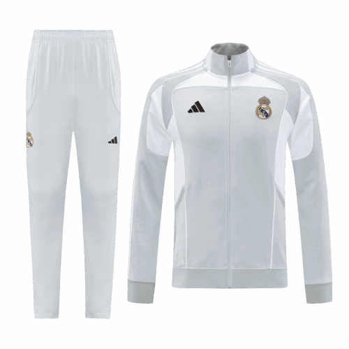Real Madrid Home Jacket Tracksuit 2025/26 Gray
