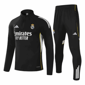 Real Madrid Sweatshirt Kit 2025/26 - Black (Top+Pants)