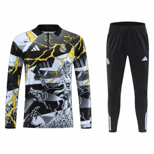 644170_1 Real Madrid Sweatshirt Kit 2025/26 - Black (Top+Pants)