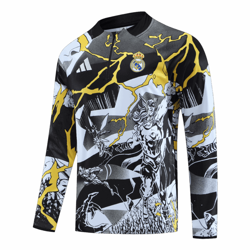 Real Madrid Sweatshirt Kit 2025/26 - Black (Top+Pants)