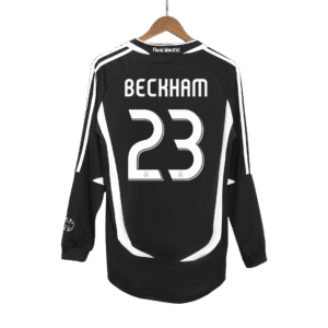 Vintage Soccer Jersey BECKHAM #23 Real Madrid Away Long Sleeve 2006/07