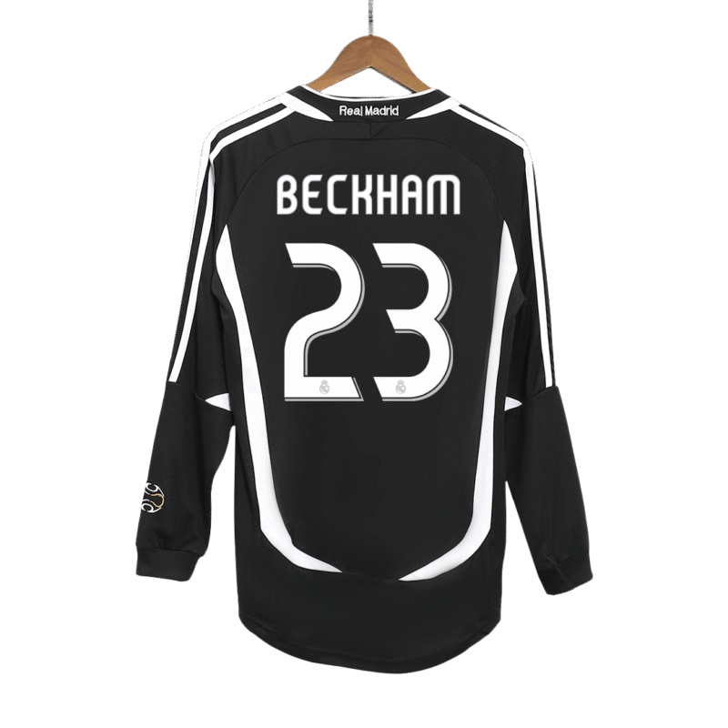 Vintage Soccer Jersey BECKHAM #23 Real Madrid Away Long Sleeve 2006/07