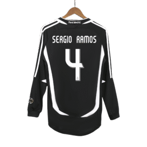 Vintage Soccer Jersey SERGIO RAMOS #4 Real Madrid Away Long Sleeve 2006/07