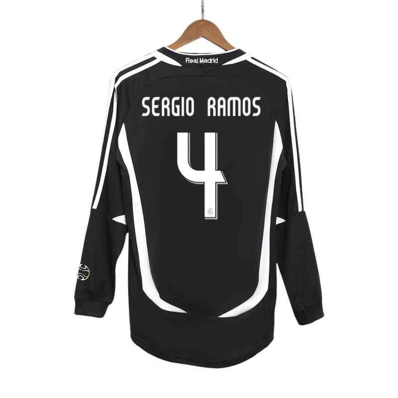 Vintage Soccer Jersey SERGIO RAMOS #4 Real Madrid Away Long Sleeve 2006/07
