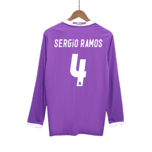Vintage Soccer Jersey SERGIO RAMOS #4 Real Madrid Away Long Sleeve 2016/17