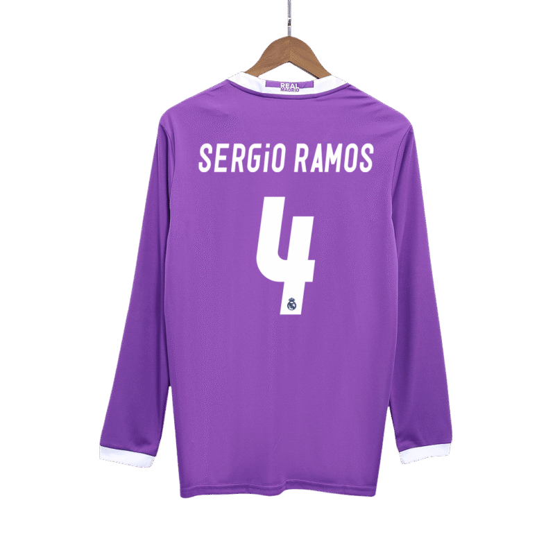 Vintage Soccer Jersey SERGIO RAMOS #4 Real Madrid Away Long Sleeve 2016/17