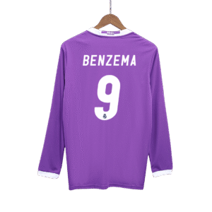 Vintage Soccer Jersey BENZEMA #9 Real Madrid Away Long Sleeve 2016/17
