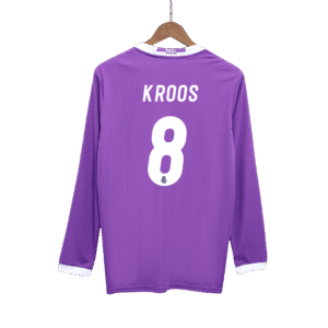 Vintage Soccer Jersey KROOS #8 Real Madrid Away Long Sleeve 2016/17