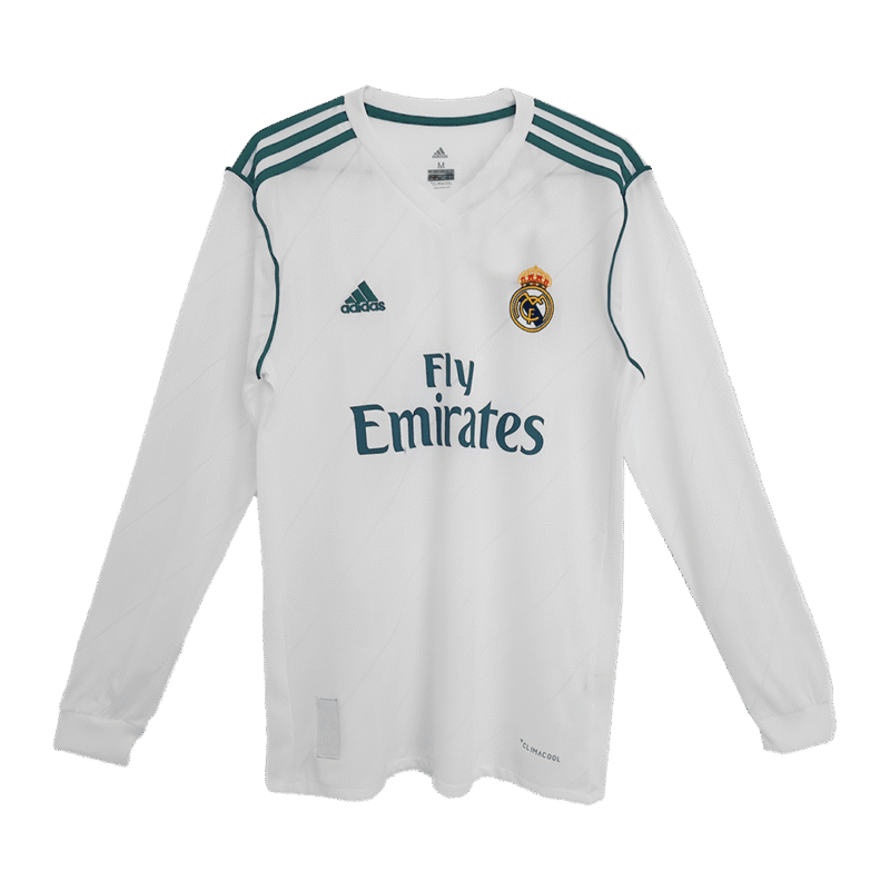 Vintage Soccer Jersey SERGIO RAMOS #4 Real Madrid Home Long Sleeve 2017/18