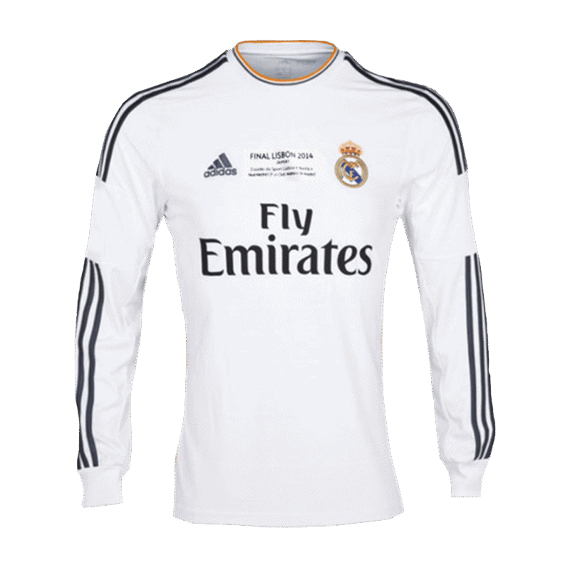 Vintage Soccer Jersey Real Madrid Home Long Sleeve 2013/14 - UCL Final