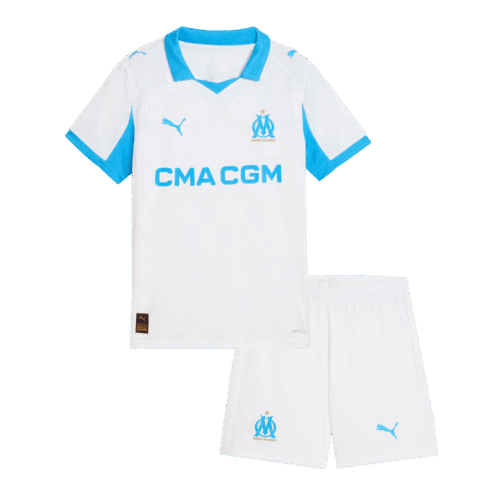 Marseille Home Kids Soccer Jerseys Kit 2025/26