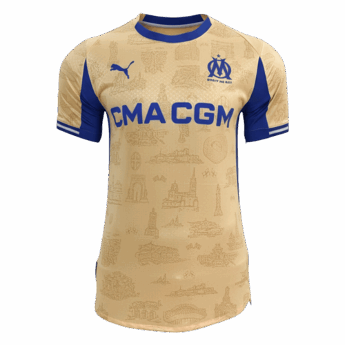 624308_1 Player Version Marseille Fourth Soccer Jersey 25/26 Yellow