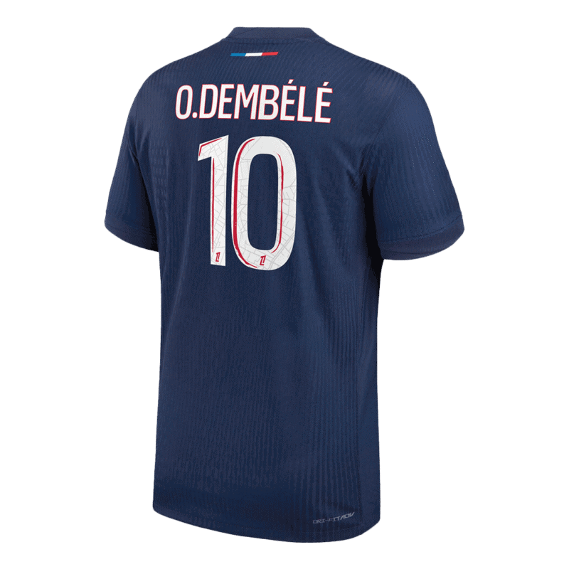 O.DEMBÉLÉ #10 PSG Home Authentic Soccer Jersey 2024/25