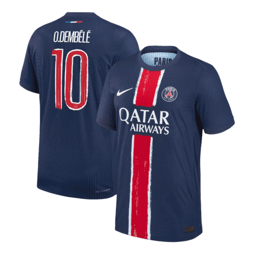 O.DEMBÉLÉ #10 PSG Home Authentic Soccer Jersey 2024/25 - UCL