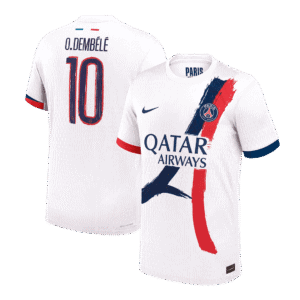 O.DEMBÉLÉ #10 PSG Away Authentic Soccer Jersey 2024/25 - UCL