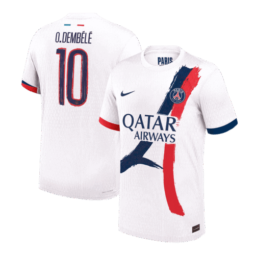 O.DEMBÉLÉ #10 PSG Away Authentic Soccer Jersey 2024/25 - UCL