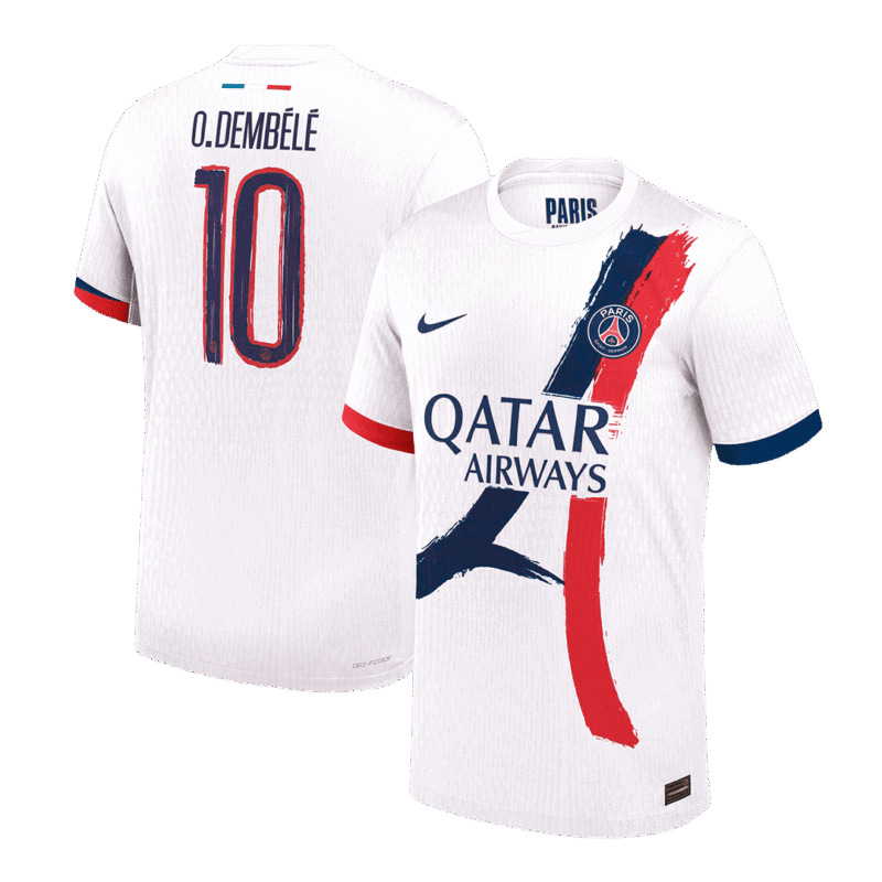 O.DEMBÉLÉ #10 PSG Away Authentic Soccer Jersey 2024/25 - UCL