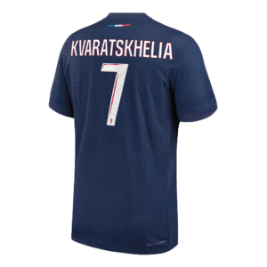 KVARATSKHELIA #7 PSG Home Authentic Soccer Jersey 2024/25