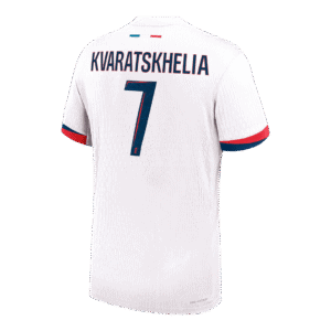 KVARATSKHELIA #7 PSG Away Authentic Soccer Jersey 2024/25