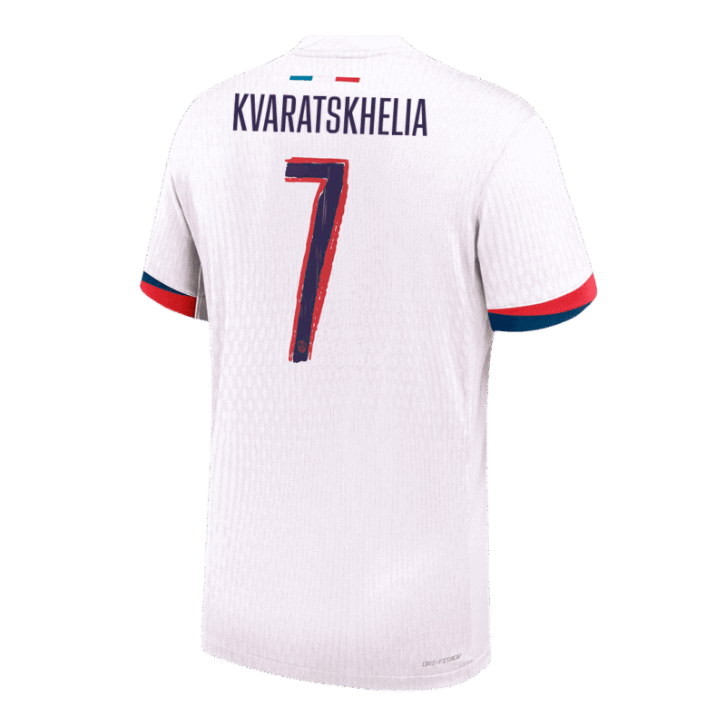 KVARATSKHELIA #7 PSG Away Authentic Soccer Jersey 2024/25 - UCL