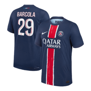 BARCOLA #29 PSG Home Authentic Soccer Jersey 2024/25