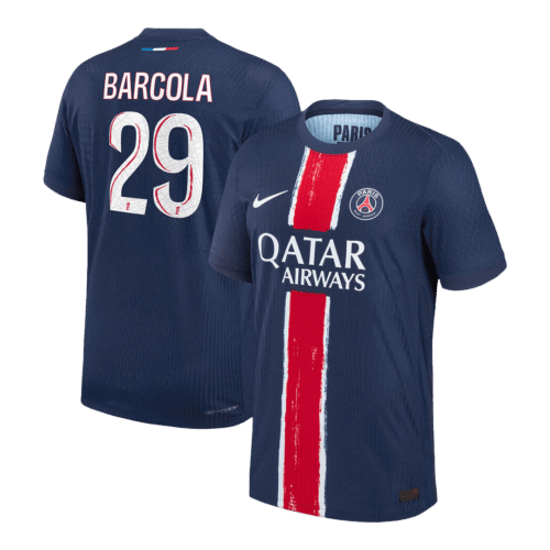 BARCOLA #29 PSG Home Authentic Soccer Jersey 2024/25