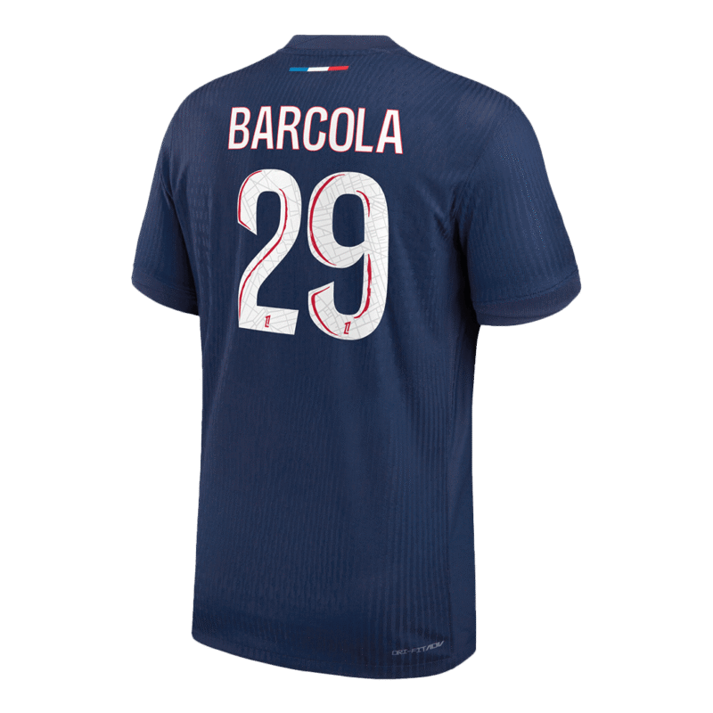 BARCOLA #29 PSG Home Authentic Soccer Jersey 2024/25