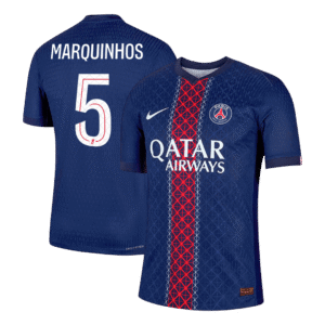 MARQUINHOS #5 PSG Home Authentic Soccer Jersey 2025/26
