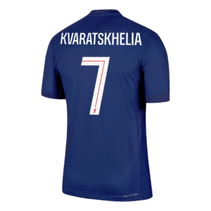 KVARATSKHELIA #7 PSG Home Authentic Soccer Jersey 2025/26