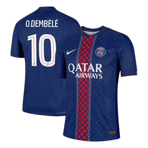 O.DEMBÉLÉ #10 PSG Home Authentic Soccer Jersey 2025/26