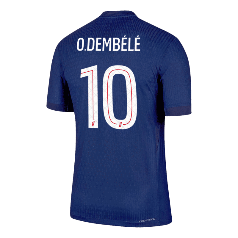 O.DEMBÉLÉ #10 PSG Home Authentic Soccer Jersey 2025/26