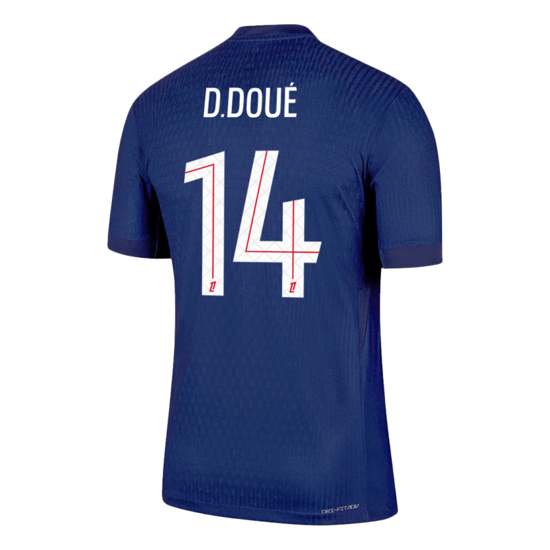 D.DOUÉ #14 PSG Home Authentic Soccer Jersey 2025/26
