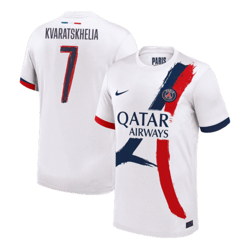 KVARATSKHELIA #7 PSG Away Soccer Jersey 2024/25 - UCL