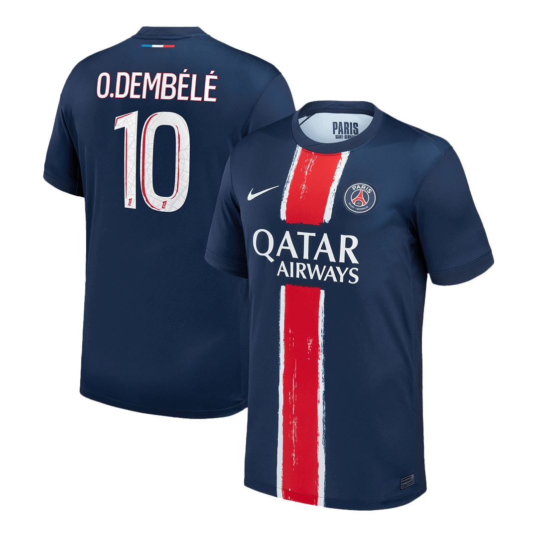新品未使用 パリ・サンジェルマン O. Dembélé 10 O.DEMBÉLÉ #10 PSG Home Soccer Jersey 2024/25 – jpofc.com