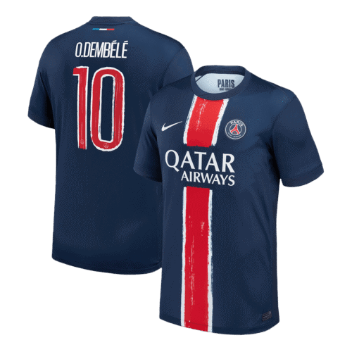 O.DEMBÉLÉ #10 PSG Home Soccer Jersey 2024/25 -UCL