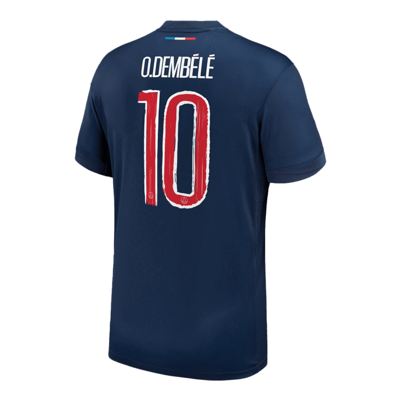 O.DEMBÉLÉ #10 PSG Home Soccer Jersey 2024/25 -UCL