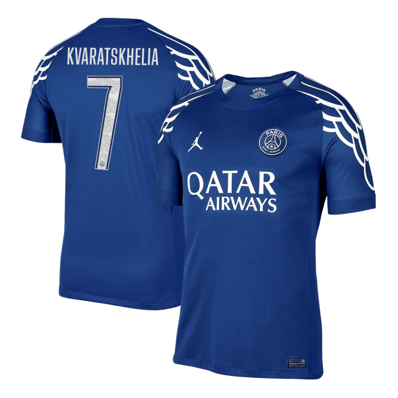 KVARATSKHELIA #7 PSG Fourth Away Soccer Jersey 2024/25 -UCL