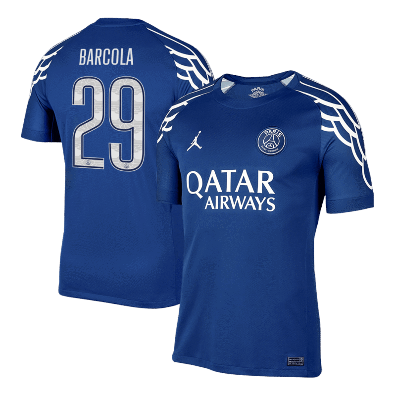 BARCOLA #29 PSG Fourth Away Soccer Jersey 2024/25 -UCL