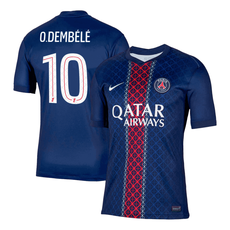 O.DEMBÉLÉ #10 PSG Home Soccer Jersey 2025/26